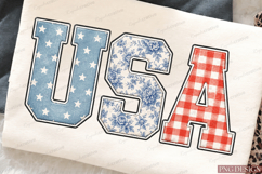 Patriotic USA PNG Design | Vintage Americana Patchwork Subli Product Image 2