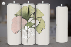 Ginkgo Tumbler Sublimation, 20 oz Tumbler Wrap Product Image 3