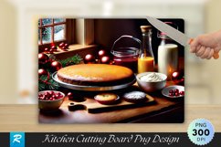Vintage Gingerbread Recipe Holiday Cutting Board PNG Product Image 1