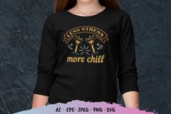 Less Stress More Chill Hand Lettering SVG Product Image 1