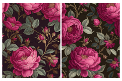 Shabby Chic, Maroon, Flowers, Papers, Junk Journal Product Image 2