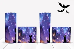 Spooky Halloween Castle Tumbler, Spooky Tumbler Wrap Product Image 2
