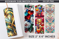 Flower Bookmarks Sublimation -Valentine Holly Berries PNG Product Image 1