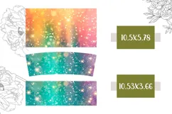 Glitter Tumbler Template, Rainbow 40 Oz Tumbler Wrap Product Image 2