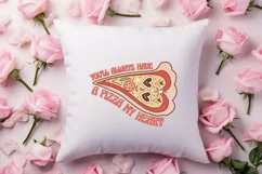 You'll always have a pizza my heart SVG, Retro Groovy Valent Product Image 2