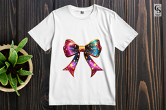 Glitter Ribbon Bow Clipart Sublimation PNG Product Image 2