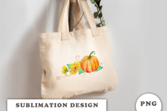 Watercolor Pumpkins composition png Product Image 2