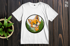 Cute Forest Fox Cartoon Clipart Sublimation PNG Product Image 2