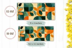 Abstract Mug Wrap Template, Floral Mug Sublimation Design Product Image 2