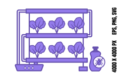 Purple Hydroponic System Icon Product Image 1