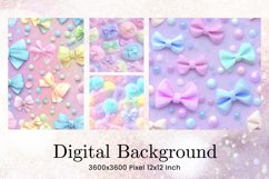 Bow Ribbon Background Bow Digital Paper Pattern Wallpaper Product Image 1