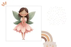 Watercolor Fairy Pillow Design, Fantasy Pillow Sublimation Product Image 2