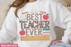Best teacher ever PNG, Teacher Appreciation Sublimation Product Image 2
