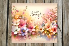 Watercolor Flowers | 4 gentle tumbler Sublimation designs P Product Image 3