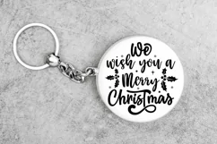 We wish you a merry christmas SVG, Christmas Keychain Svg Product Image 2