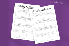 Minimal Weekly Reflection Template | Canva Editable Planner Product Image 2