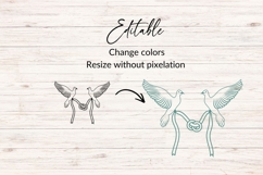 Wedding Doves With Rings SVG Product Image 2