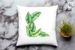 Watercolor Banana Leaf Clipart Sublimation PNG Product Image 2
