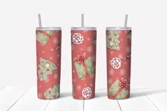 Christmas Gnome Girls Skinny tumbler wrap design Product Image 4