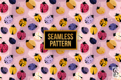 Cute Ladybugs Pattern Digital Paper Product Image 2