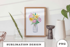 Watercolor Flowers Bouquet png Product Image 2