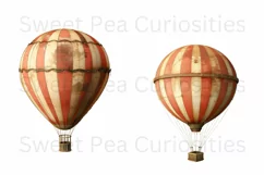 Air Balloon, Clipart, Ephemera, PNG, Junk journal, Art Product Image 2