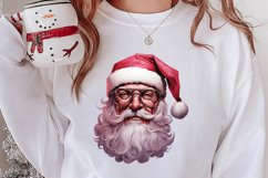 Vintage Black Pink Santa Claus Sublimation Clipart Product Image 2
