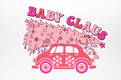Retro Pink Christmas SVG Product Image 2