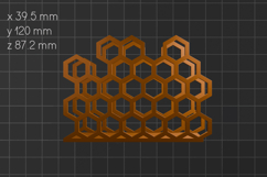 3d printing Napkin holder with honey comb STL file Product Image 3