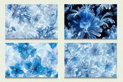 Winter Frozen Flowers Cutting Boards sublimation Design Product Image 2