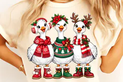Christmas Goose PNG, Funny Christmas Sublimation, Xmas PNG Product Image 2