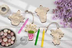 Happy Easter Glowforge Scoring SVG Product Image 4