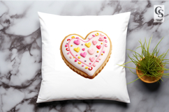 Pink Heart Cookie Sweet Treats Clipart Sublimation PNG Product Image 3