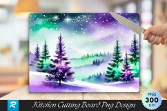 Lavender Mint Winter Magic Cutting Board PNG Design Product Image 1