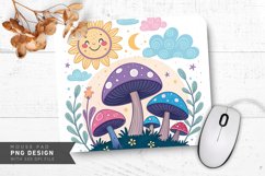 Vibrant Mushroom Forest Mouse Pad PNG Design Product Image 1