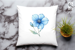 Blue Anemone Flower Clipart Sublimation PNG Product Image 2