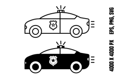 Police Car Icons Product Image 1