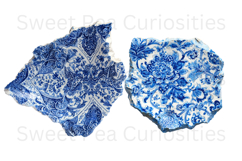 Blue Toile, Ephemera, PNG, Clipart, Junk Journal, flowers Product Image 2