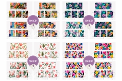 Cartoon Flowers Mug Designs, Floral Mug Sublimation Bundle Product Image 2