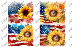 Patriotic sunflower tumbler sublimation Product Image 2