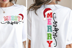 Merry Vibes PNG, Christmas Shirt PNG, Christmas PNG, Xmas Product Image 2