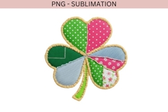 Patchwork clover png design for T-shirts Product Image 2