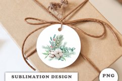 Watercolor Christmas bouquet sublimation Product Image 2