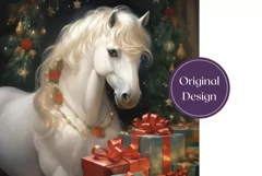 Christmas Tumbler Sublimation, Christmas Horse Tumbler PNG Product Image 2