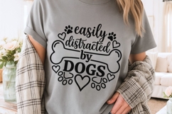 Easily Distracted By Dogs Svg, Dog Mom Svg, Dog Lover Svg. Product Image 3
