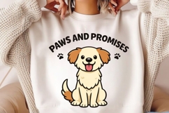 Paws and Promises Cute Dog Lover Shirt Design Product Image 2