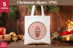 Christmas Clipart, Pink Christmas Enamel pin Clipart PNG Product Image 3