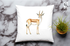 Watercolor Gazelle Antelope Illustration Clipart PNG Product Image 3