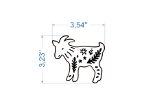 Goat Christmas Ornament SVG laser cut file for Glowforge Product Image 2