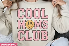 Over stimulated moms club PNG,Retro Mama Sublimation Product Image 1